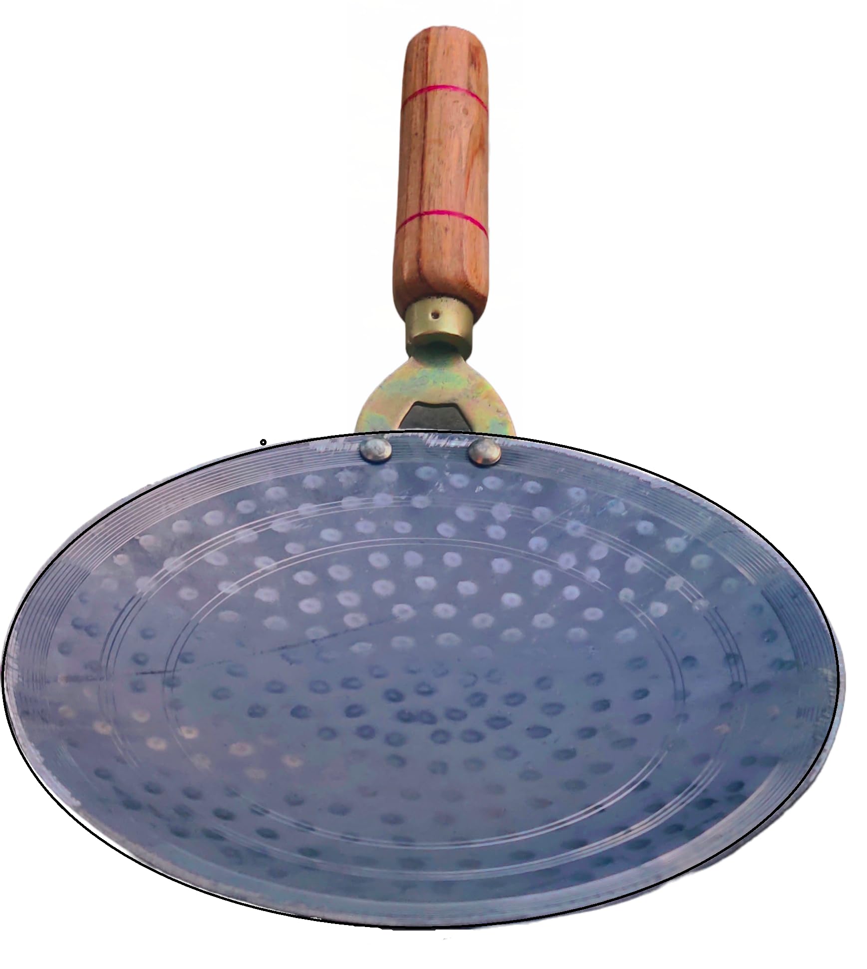 Nutlase Iron Tawa, Original Handmade Loha Iron Lokhand Roti/Chapati Tawa With Wooden Handle (Original Tawa Purchased Only Sold A